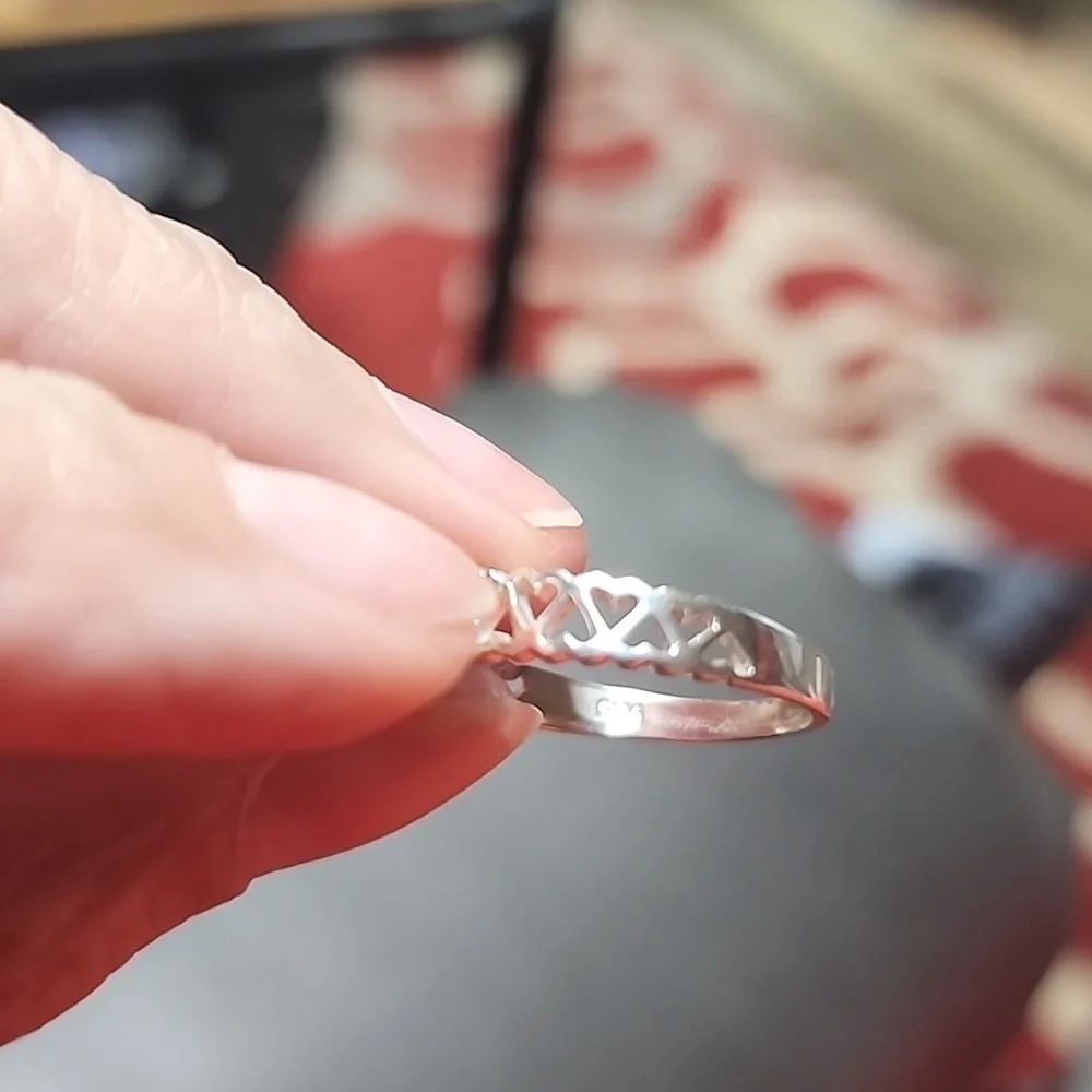 Sterling Silver Solitaire Ring Size 7